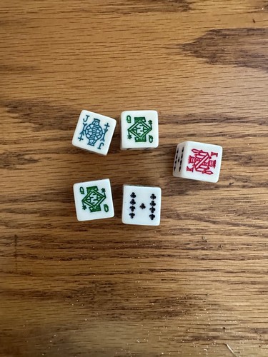 Vintage piece poker dice - vintage,