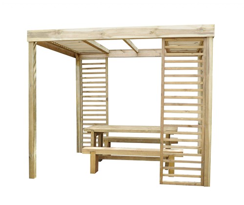 Large wooden dining garden - dining,