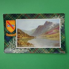 Hunting Stewart Tartan Crest Ben Lomond from Loch Side Valentine Art Colour