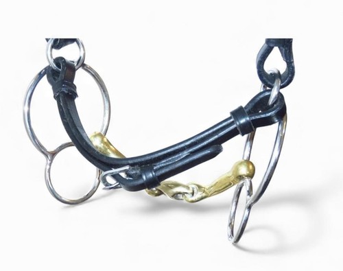 Leather jaw chin curb strap - leather, jaw/chin