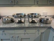 Round chafing dish food warmer