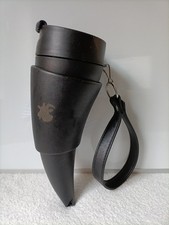 Goat Story Black Drink Horn with Leather Hand Strap