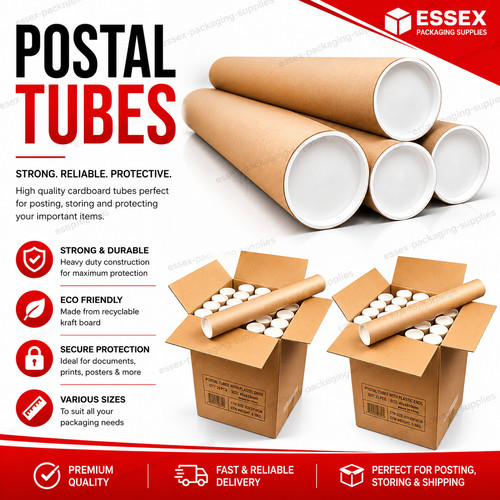 Cardboard postal tubes plastic - cardboard,