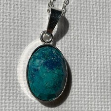 Azurite chrysocola faceted - azurite, aa