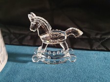 Retired Swarovski Crystal ROCKING HORSE 183270 Boxed (Baby Shower Gift)