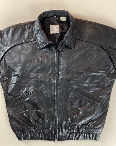 Vintage leather bomber - bomber, jacket
