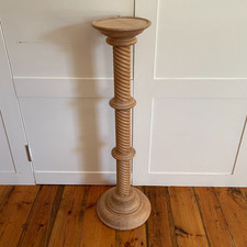 Oak Wooden Plant Stand Tall