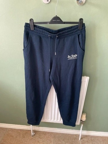 Navy blue joggers cuff ankle - navy,