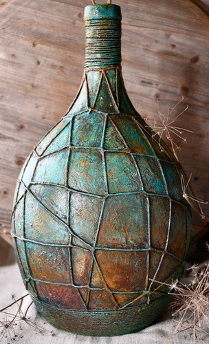 Hand painted demijohn carboy - demijohn,