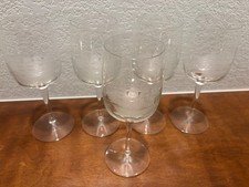 5 Toscany Crystal Wine Glasses