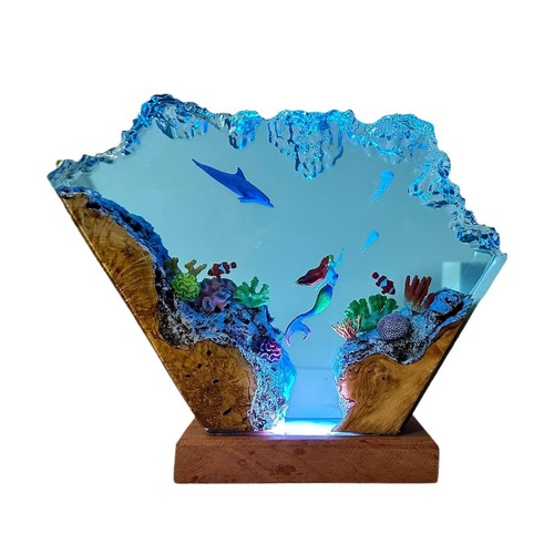 Handmade ocean resin lamp - ✅handmade,
