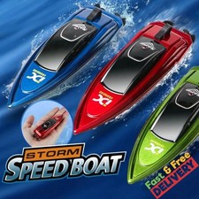 Mini RC High Speed Racing Boat Dual Motors 2.4G Remote control Pool Bath Gift