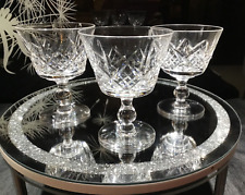 3 x STUART Cut Crystal Low