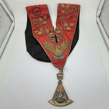 Rose Croix 18th Degree Stirling Silver & Enamel Masonic Jewel Regalia