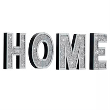 HOME Sign Silver Crushed