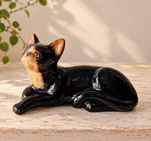 Vintage ceramic black tan - black,