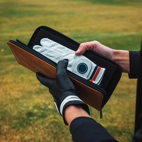 Leather golf glove wallet - leather,