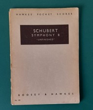 Schubert Symphony 8 "Unfinished" Hawkes Pocket Score No. 183