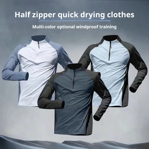 Half zip training clothes - zip,