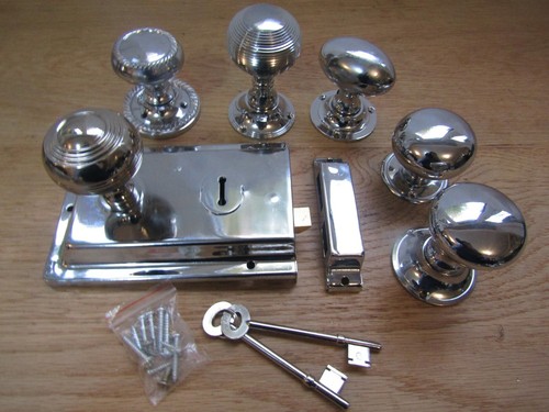 Door rim knob lock - rim, &