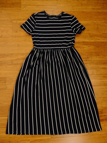 Navy and white stripe maxi - and,