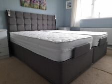 Furmanac Hestia Motion Electric  Adjustable 6ft Double Bed with Grey Headboard