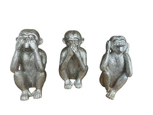 Silver art wise monkeys - 3,
