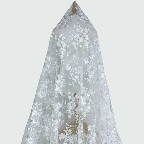 Sheer floral embroidered - sheer, lace