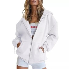 Women Long Sleeve Plain Hoodie