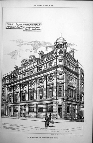 Old antique print business - old,
