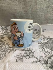 Official Tetley Tea Folk Mug Vintage Gaffer Kimm & Miller White Ceramic