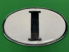 Orig.60"s Italian" I " Classic Car/Lambretta Scooter/M"Cycle/Chrome Oval Badge*2