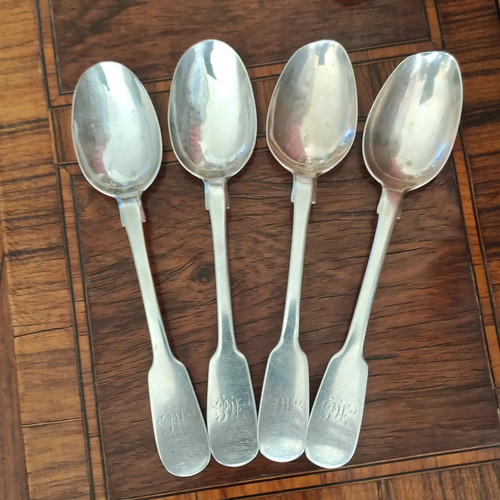 1840s hallmarked silver spoons - 1840s,