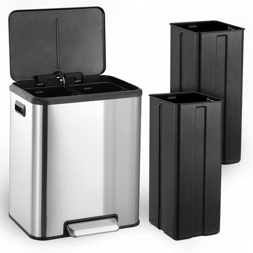 Kitchen trash can - can, stainless