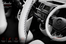 Leather steering wheel - leather,