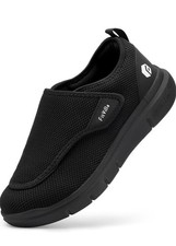 Mens Extra Wide Fit Diabetic Shoes Orthopedic for Swollen Feet Black Size UK 11