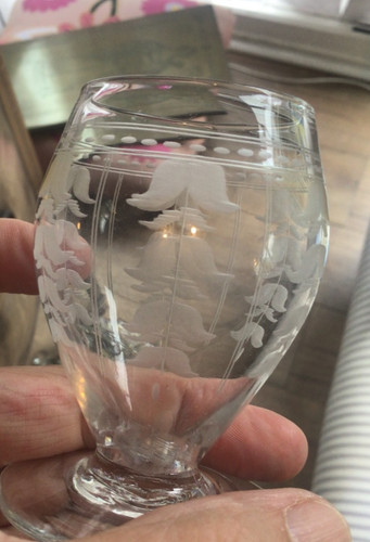 Early victorian cordial glass - early,