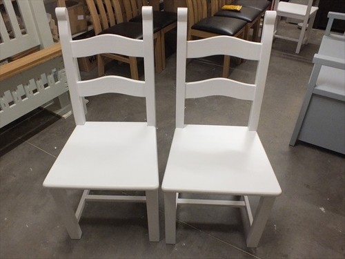 Breton painted chairs solid - x2,