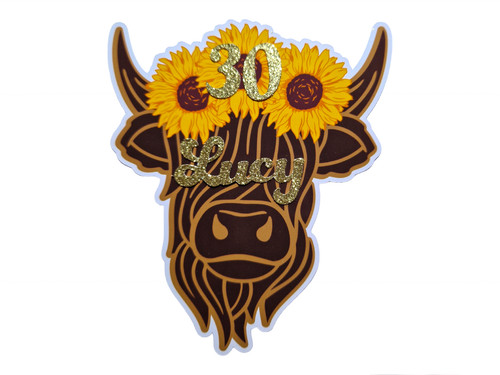Highland cow cake topper - highland,