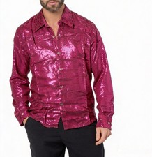 Cool Men`s shiny Sequin  shirt