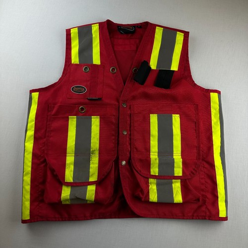 Pioneer vest mens red safety - vest,