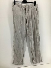 H&M Natural Linen Blend Drawstring Trousers size EUR 50 Men's 34R Casual Beach