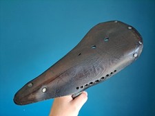 Vintage french Club No. 29a leather bicycle saddle circa 1950's RARE 