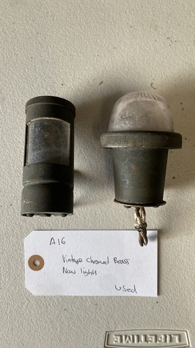 Vintage brass chromed nav mast - vintage,