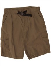 EDDIE BAUER Mens Cargo Shorts Medium W32 Khaki Nylon CO03