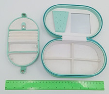 2 in 1 Faux Leather Green Jewellery Box Organizer Travel Carry Storage Box NEW