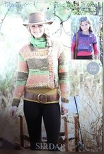 New Original Sirdar Indie Child/adult Cardigans Knitting Pattern 9708