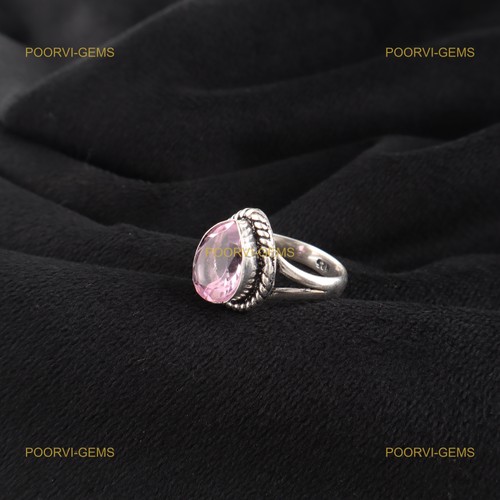 925 silver pear morganite - 925,