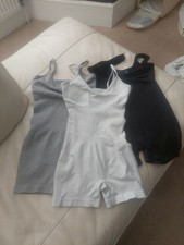 Asos X 3  Slinky Black/grey/white Unitard Size Medium/L Size 12