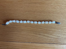 Vintage seed pearl cluster and gold coloured bead bracelet